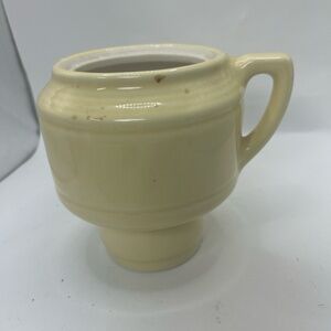 Pale‎ Yellow Ceramic Sifter Vintage Footed Perforated Top Cottagecore Farmhouse